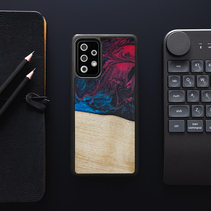 Samsung Galaxy A72 5G Handyhülle aus Harz und Holz - Synergy#F9