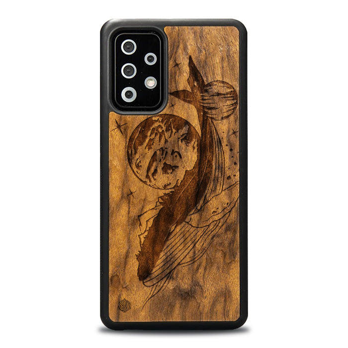 Samsung Galaxy A73 5G Wooden Phone Case - Cosmic Whale