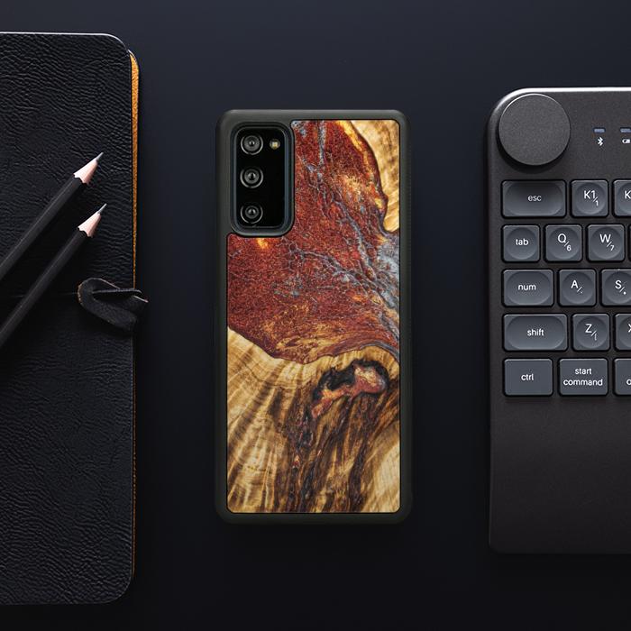 Samsung Galaxy S20 FE Etui na telefon z żywicy i drewna - Synergy#E9