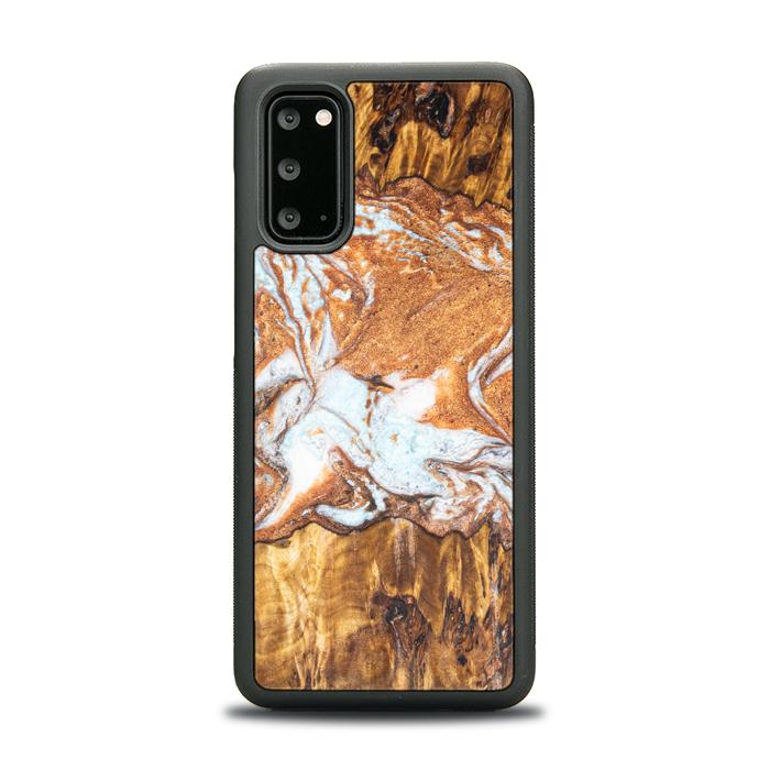 Etui na telefon Samsung Galaxy S20 wykonane z żywicy i drewna - Synergy#E18
