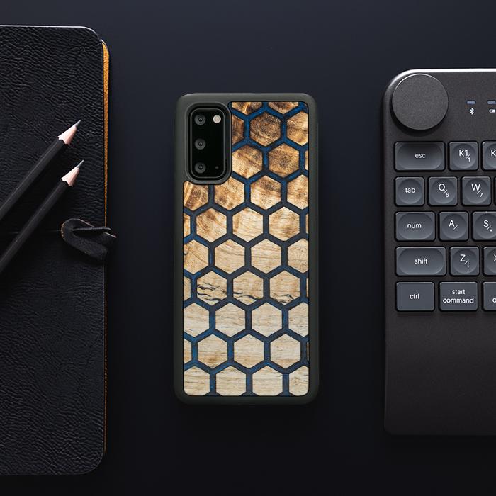 Samsung Galaxy S20 Handyhülle aus Harz und Holz - Synergy#F36