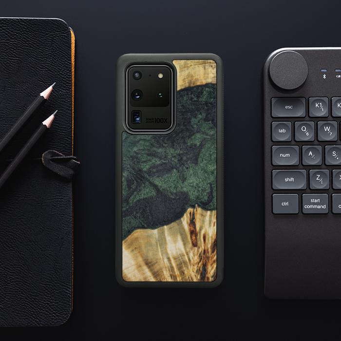 Samsung Galaxy S20 Ultra Handyhülle aus Harz und Holz - Synergy#E14