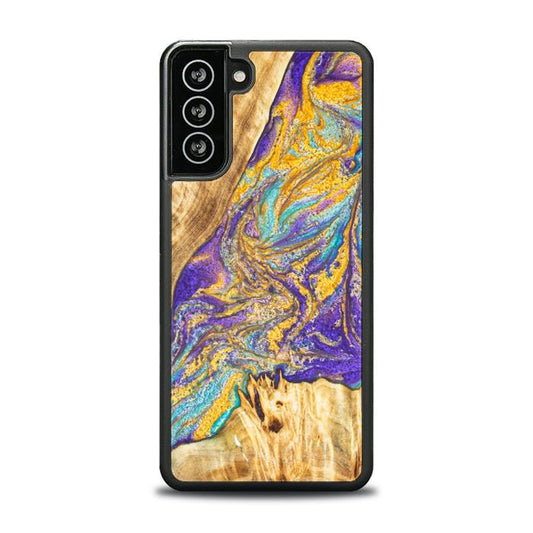Samsung Galaxy S21 FE Handyhülle aus Harz und Holz - SYNERGY#E2
