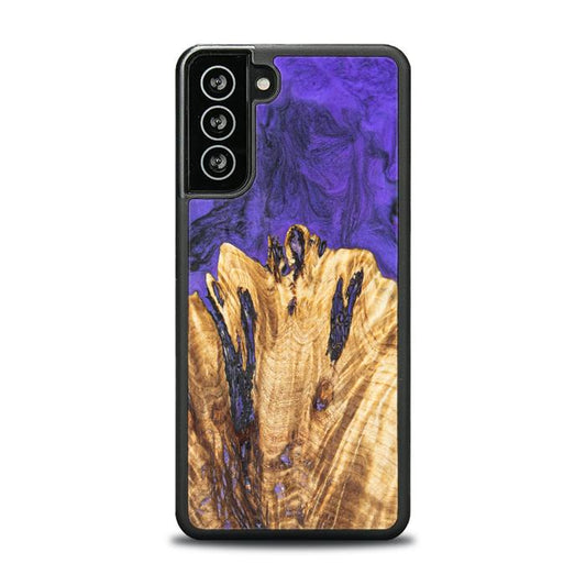 Samsung Galaxy S21 FE Handyhülle aus Harz und Holz - Synergy#E22
