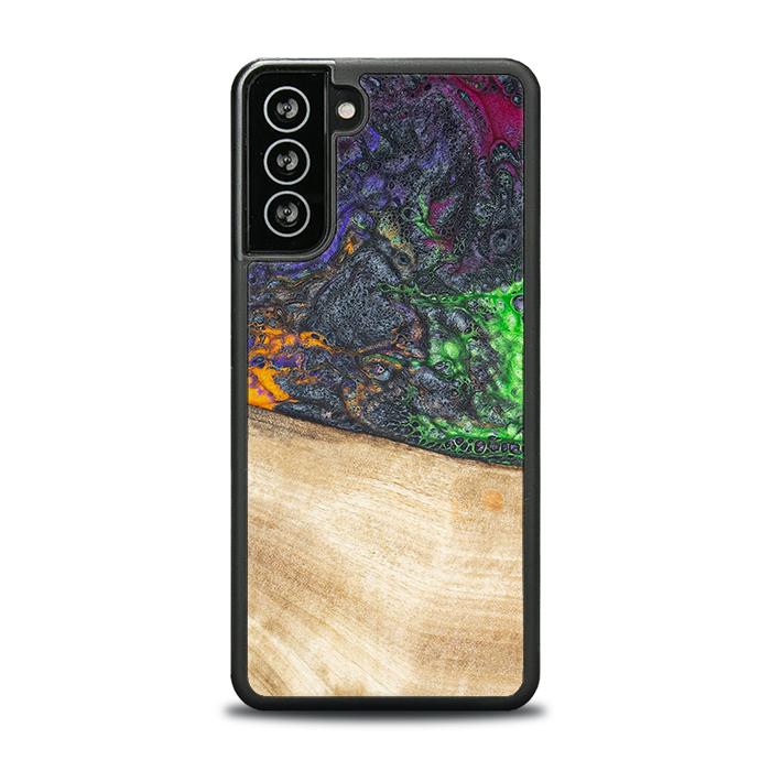 Samsung Galaxy S21 FE Handyhülle aus Harz und Holz - Synergy#F10