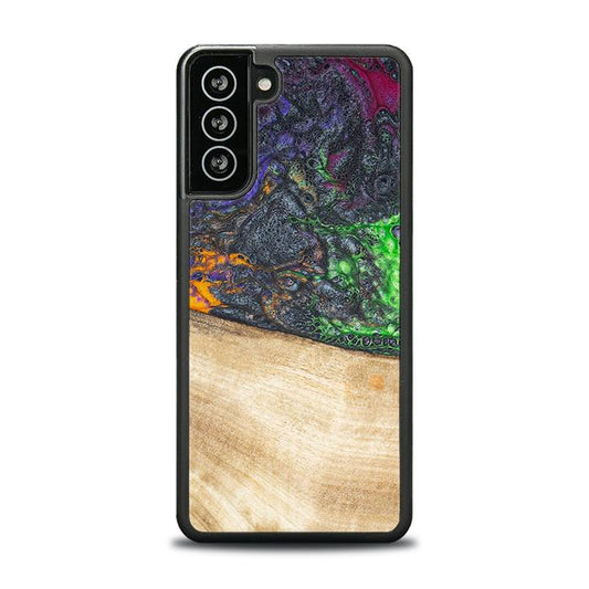 Samsung Galaxy S21 FE Handyhülle aus Harz und Holz - Synergy#F10