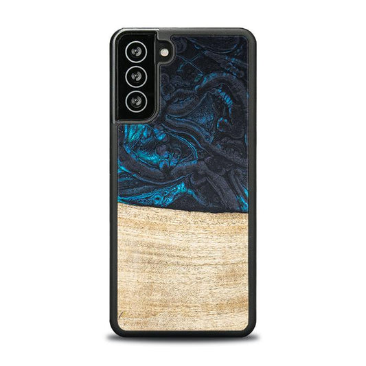 Samsung Galaxy S21 FE Handyhülle aus Harz und Holz - Synergy#F13