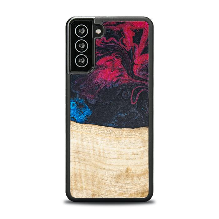 Samsung Galaxy S21 FE Handyhülle aus Harz und Holz - Synergy#F14