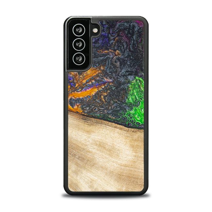 Samsung Galaxy S21 FE Handyhülle aus Harz und Holz - Synergy#F15