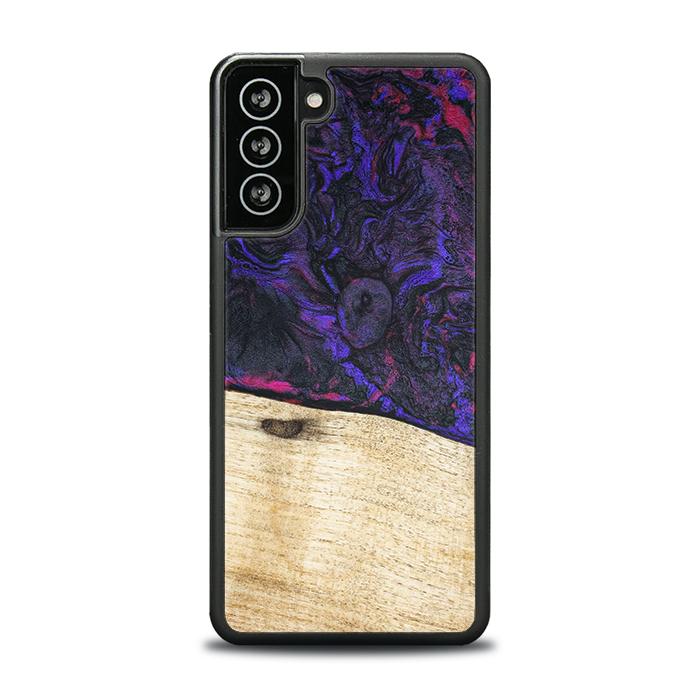 Samsung Galaxy S21 FE Handyhülle aus Harz und Holz - Synergy#F18