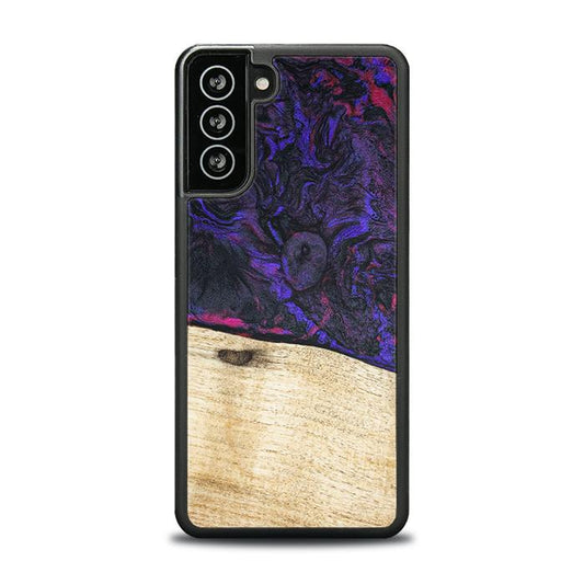Samsung Galaxy S21 FE Handyhülle aus Harz und Holz - Synergy#F18