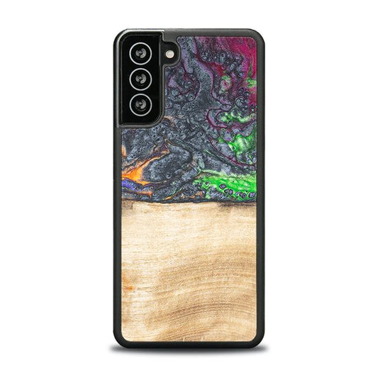 Samsung Galaxy S21 FE Handyhülle aus Harz und Holz - Synergy#F2