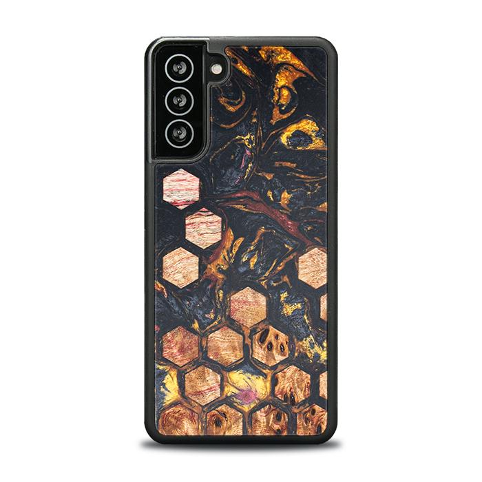 Samsung Galaxy S21 FE Handyhülle aus Harz und Holz - Synergy#F26