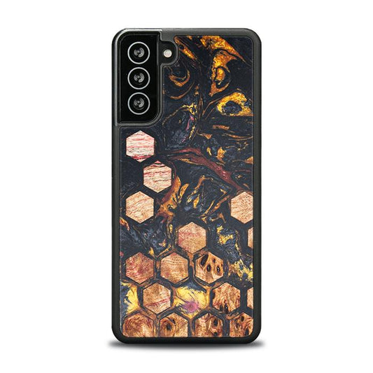 Samsung Galaxy S21 FE Handyhülle aus Harz und Holz - Synergy#F26
