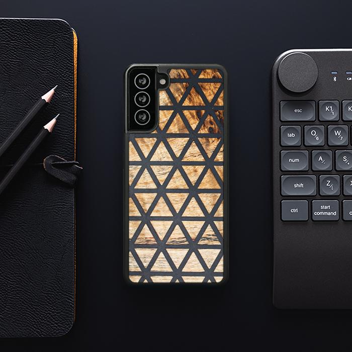 Samsung Galaxy S21 FE Handyhülle aus Harz und Holz - Synergy#F29