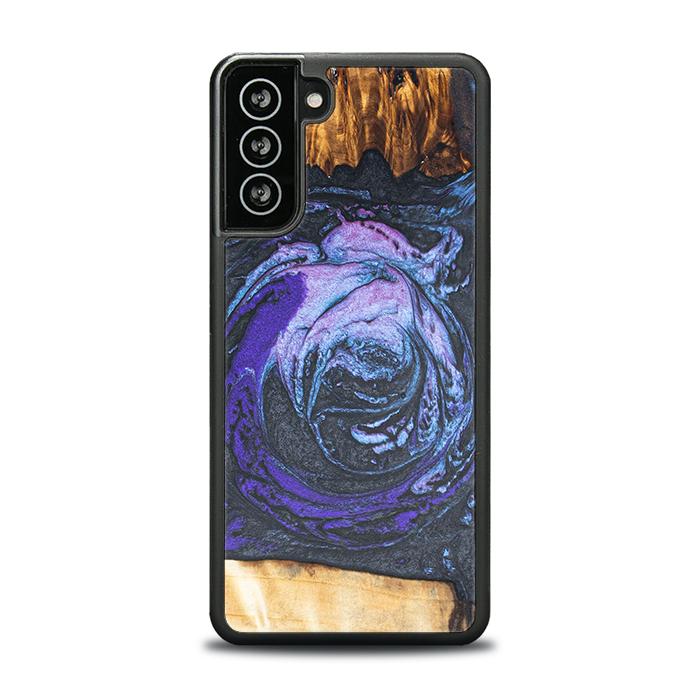 Samsung Galaxy S21 FE Handyhülle aus Harz und Holz - Synergy#F34