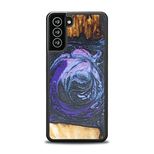 Samsung Galaxy S21 FE Handyhülle aus Harz und Holz - Synergy#F34
