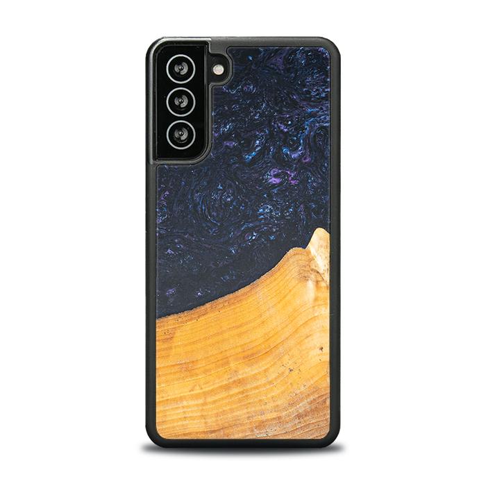 Samsung Galaxy S21 FE Handyhülle aus Harz und Holz - Synergy#F37