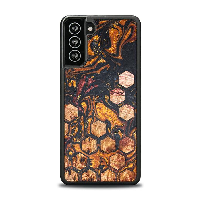 Samsung Galaxy S21 FE Handyhülle aus Harz und Holz - Synergy#F38