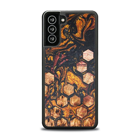 Samsung Galaxy S21 FE Handyhülle aus Harz und Holz - Synergy#F38