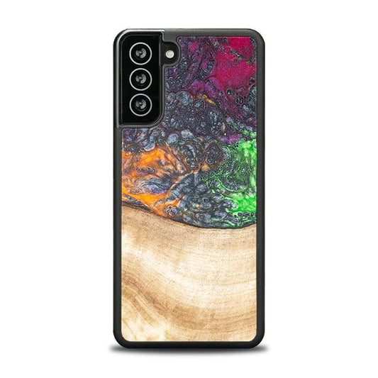 Samsung Galaxy S21 FE Handyhülle aus Harz und Holz - Synergy#F6