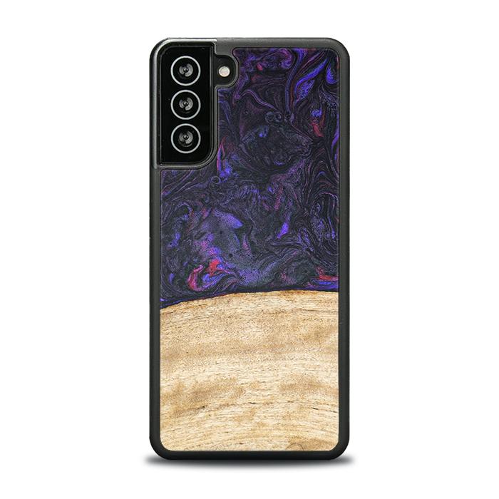 Samsung Galaxy S21 FE Handyhülle aus Harz und Holz - Synergy#F7