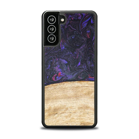 Samsung Galaxy S21 FE Handyhülle aus Harz und Holz - Synergy#F7