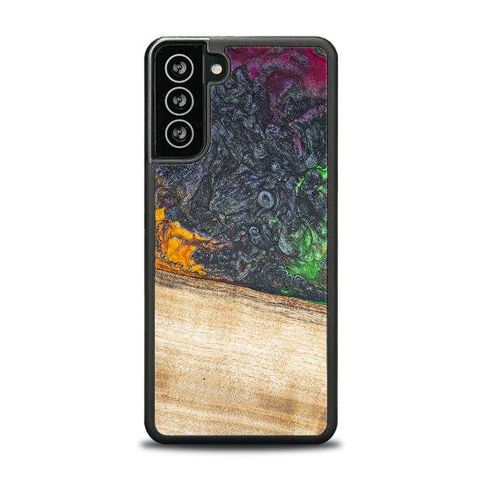 Samsung Galaxy S21 FE Handyhülle aus Harz und Holz - Synergy#F8