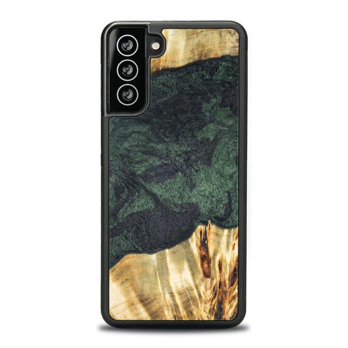 Samsung Galaxy S21 Plus Handyhülle aus Harz und Holz - Synergy#E14