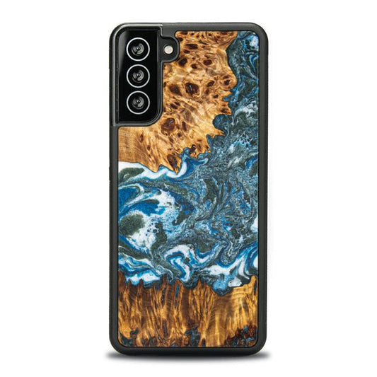 Samsung Galaxy S21 Plus Handyhülle aus Harz und Holz - Synergy#E17