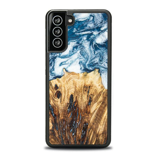Samsung Galaxy S21 Plus Handyhülle aus Harz und Holz - Synergy#E23