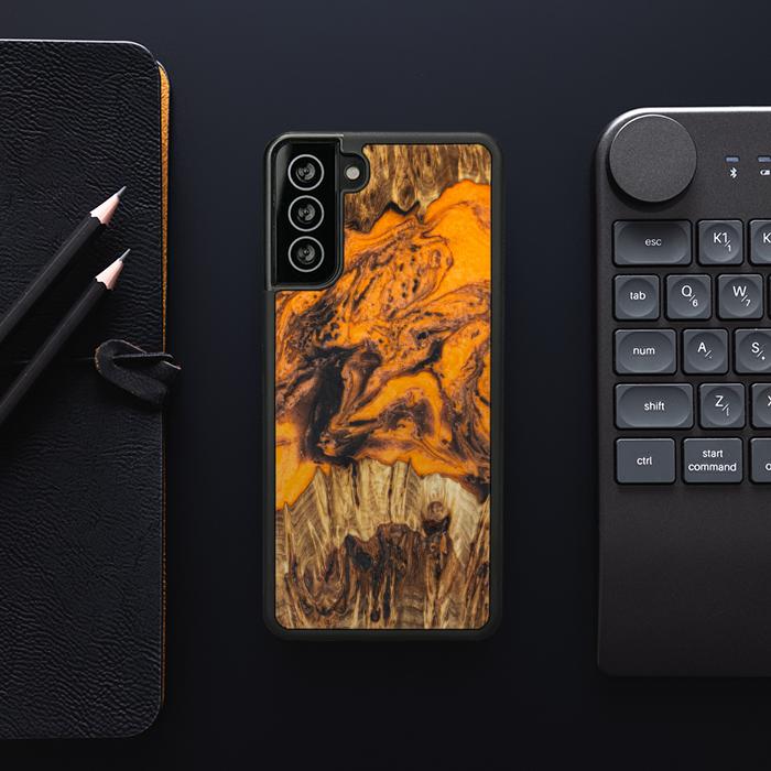 Samsung Galaxy S21 Plus Etui na telefon z żywicy i drewna - Synergy#E24