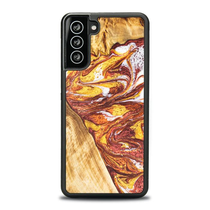 Samsung Galaxy S21 Plus Handyhülle aus Harz und Holz - Synergy#E4