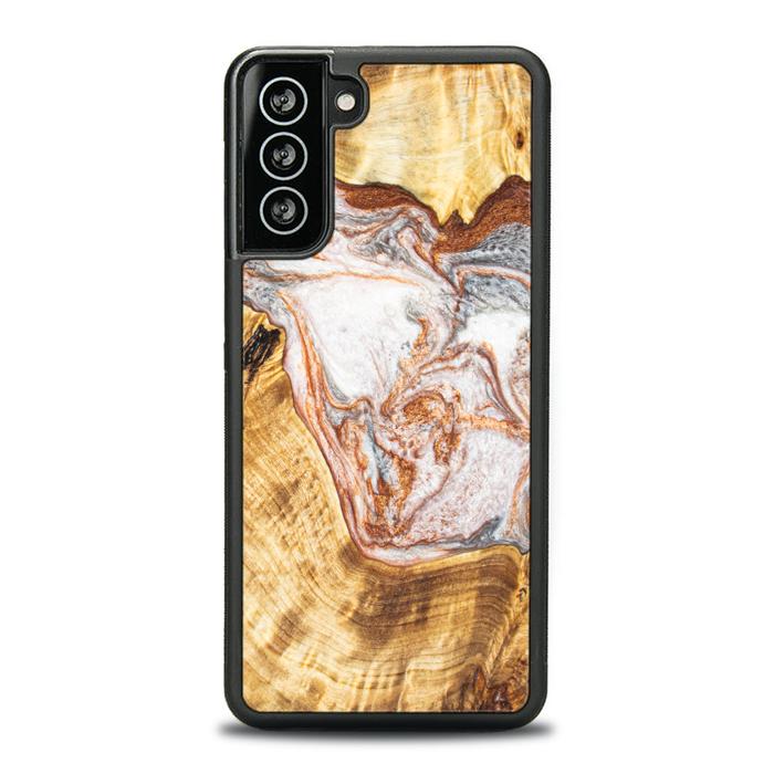 Samsung Galaxy S21 Plus Handyhülle aus Harz und Holz - Synergy#E5