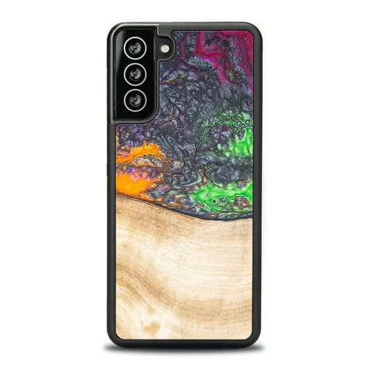 Samsung Galaxy S21 Plus Handyhülle aus Harz und Holz - Synergy#F1