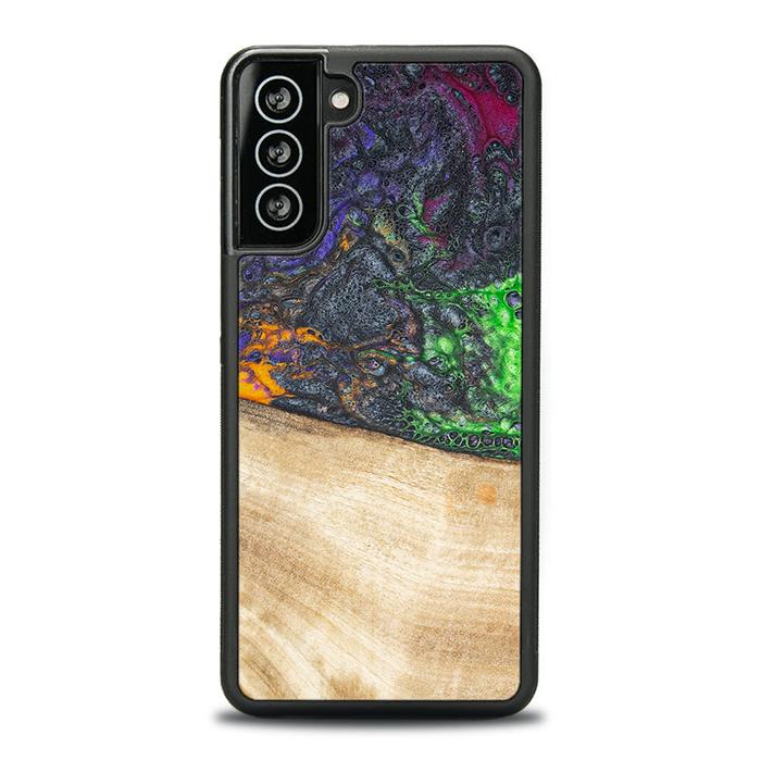 Samsung Galaxy S21 Plus Handyhülle aus Harz und Holz - Synergy#F10