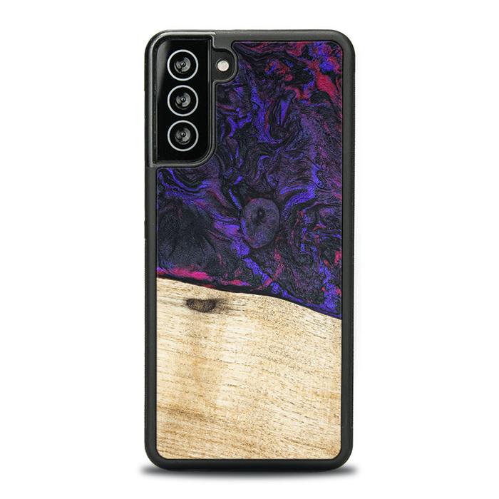 Samsung Galaxy S21 Plus Handyhülle aus Harz und Holz - Synergy#F18
