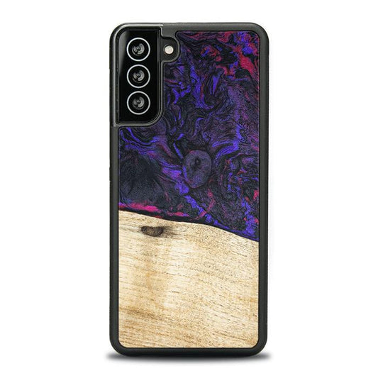 Samsung Galaxy S21 Plus Handyhülle aus Harz und Holz - Synergy#F18