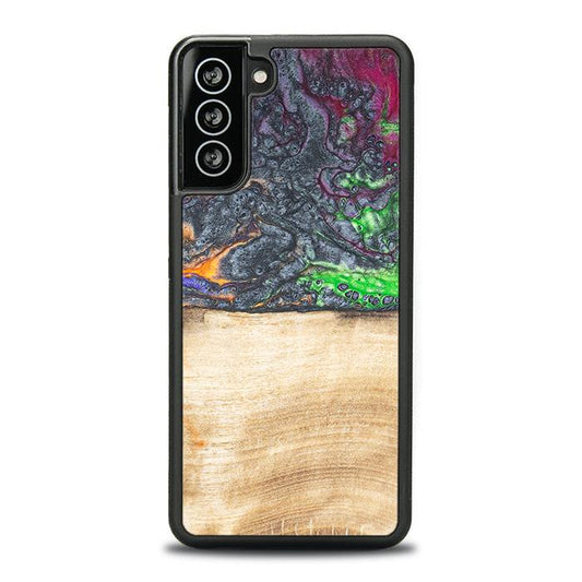 Samsung Galaxy S21 Plus Handyhülle aus Harz und Holz - Synergy#F2