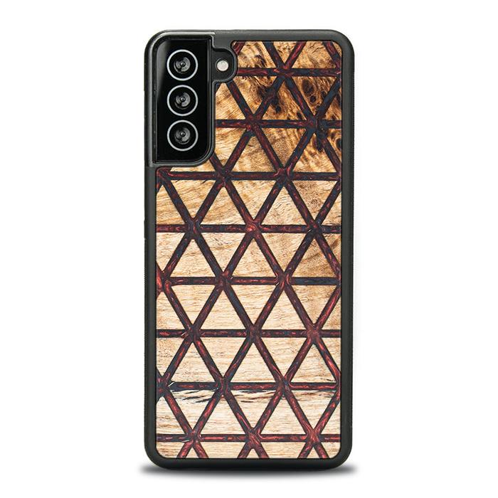 Samsung Galaxy S21 Plus Handyhülle aus Harz und Holz - Synergy#F22