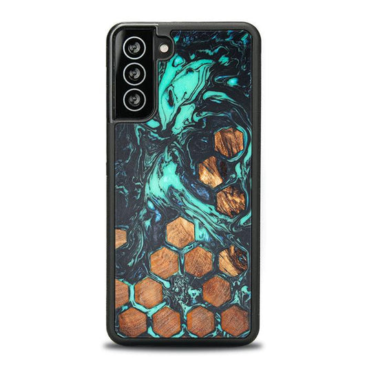 Samsung Galaxy S21 Plus Handyhülle aus Harz und Holz - Synergy#F28