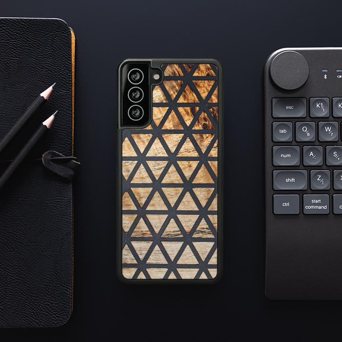 Samsung Galaxy S21 Plus Handyhülle aus Harz und Holz - Synergy#F29