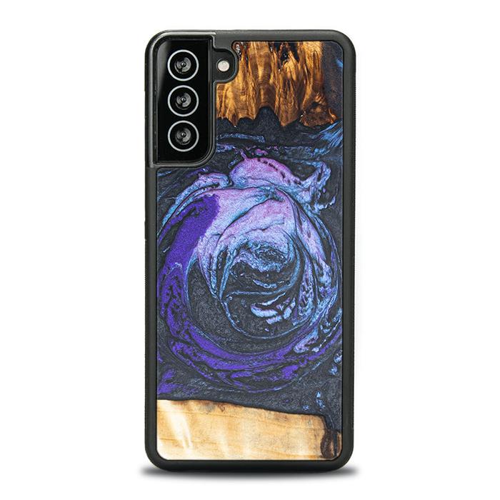 Samsung Galaxy S21 Plus Handyhülle aus Harz und Holz - Synergy#F34
