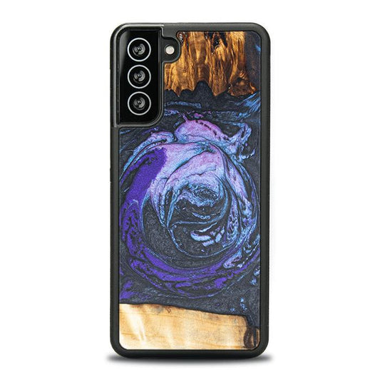 Samsung Galaxy S21 Plus Handyhülle aus Harz und Holz - Synergy#F34