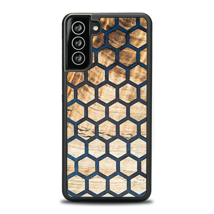 Samsung Galaxy S21 Plus Handyhülle aus Harz und Holz - Synergy#F36