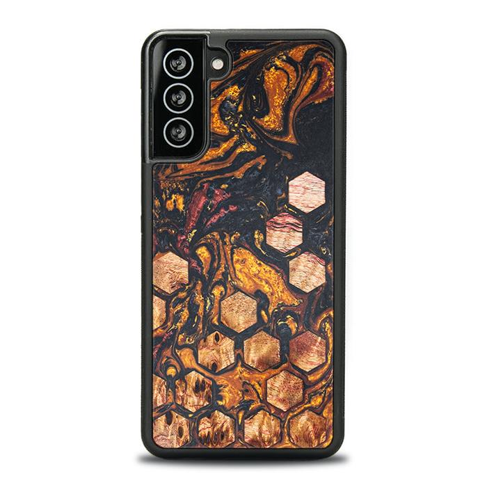 Samsung Galaxy S21 Plus Handyhülle aus Harz und Holz - Synergy#F38