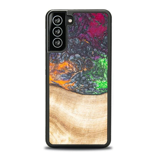 Samsung Galaxy S21 Plus Handyhülle aus Harz und Holz - Synergy#F6