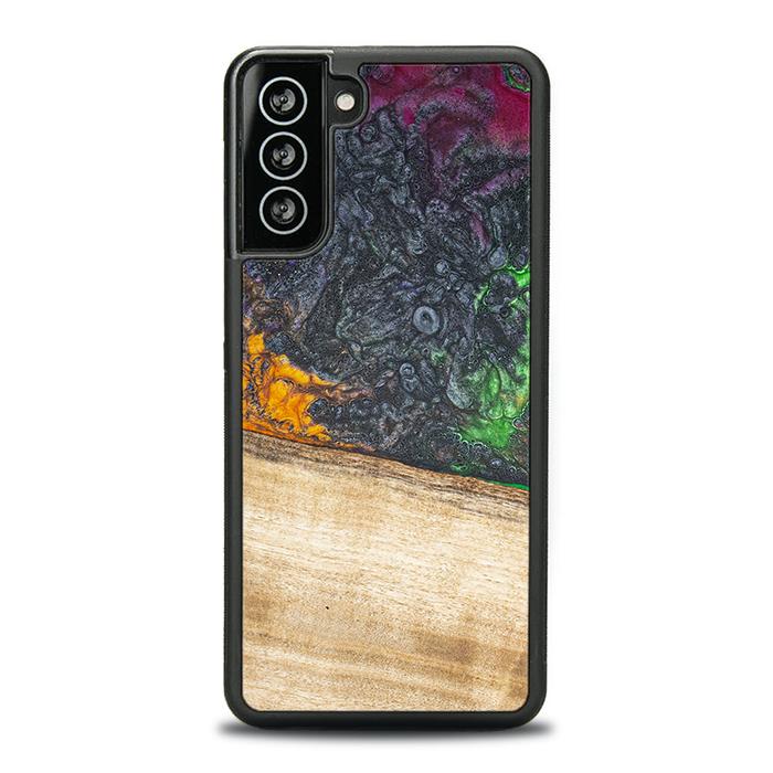 Samsung Galaxy S21 Plus Handyhülle aus Harz und Holz - Synergy#F8