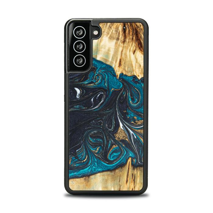 Samsung Galaxy S21 Handyhülle aus Harz und Holz - SYNERGY#E1