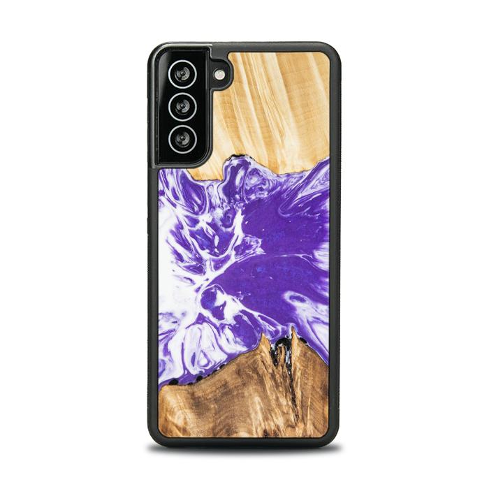 Samsung Galaxy S21 Handyhülle aus Harz und Holz - Synergy#A78